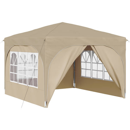 Tenda per feste a pop-up 290 x 290 x 245 cm Crema | homemem39