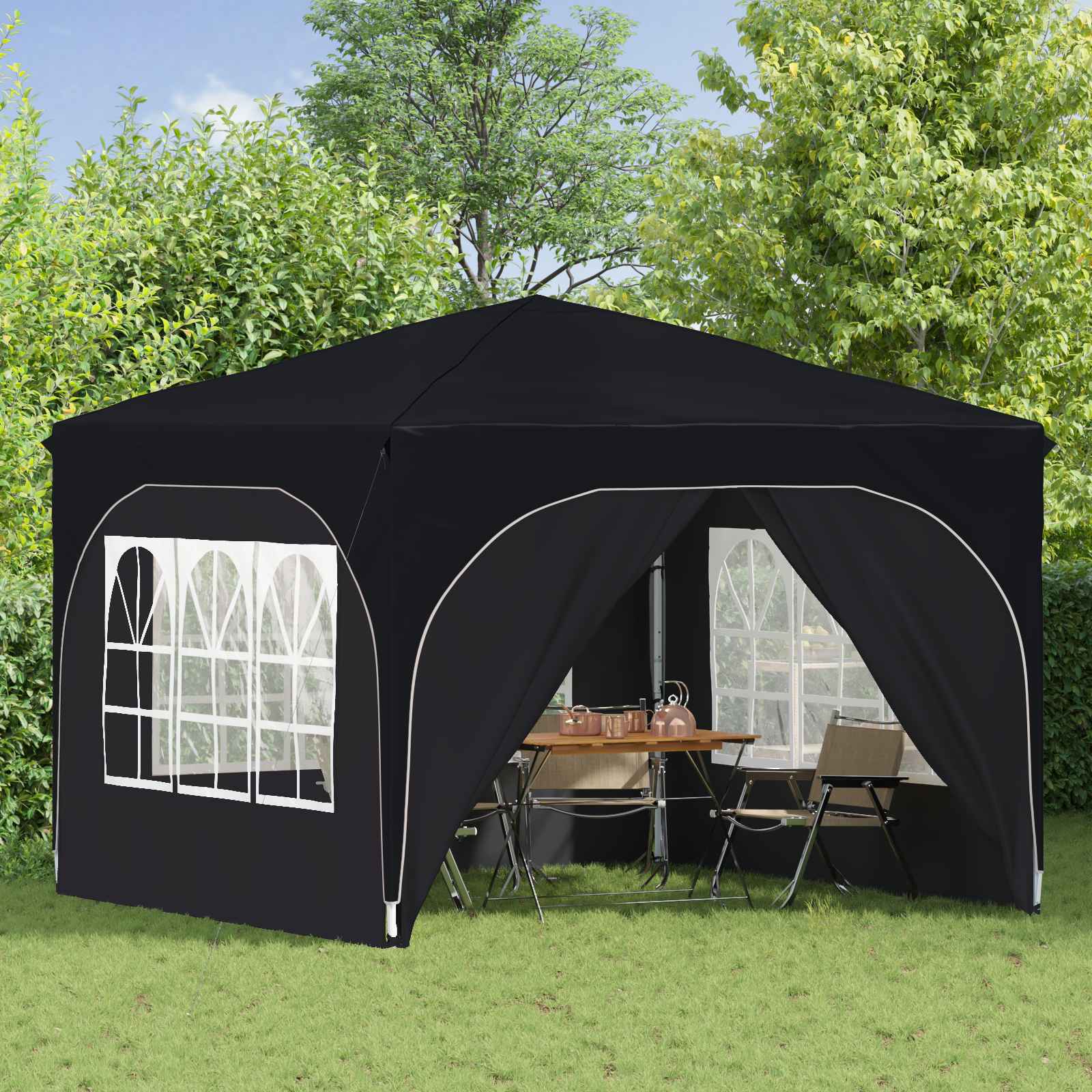 Tenda per feste a pop-up 290 x 290 x 245 cm Antracite | homemem39