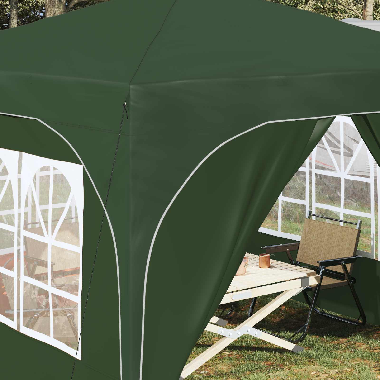 Tenda per feste a pop-up 290 x 290 x 245 cm Verde | homemem39