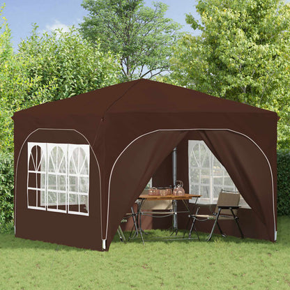 Tenda per feste a pop-up 290 x 290 x 245 cm Marrone