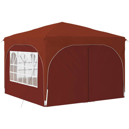 Tenda per feste a pop-up 290 x 290 x 245 cm Terracotta | homemem39