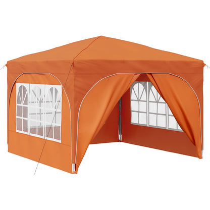 Tenda per feste a pop-up 290 x 290 x 245 cm Arancione | homemem39