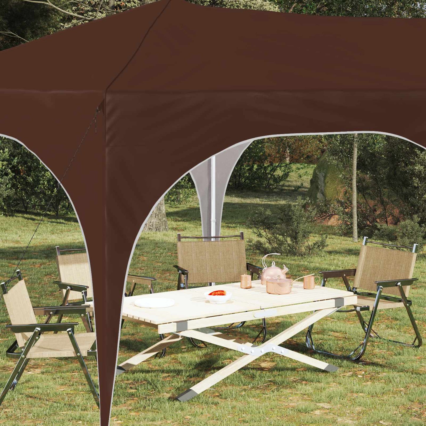 Tenda per feste a pop-up Marrone 575 x 288 x 245 cm | homemem39