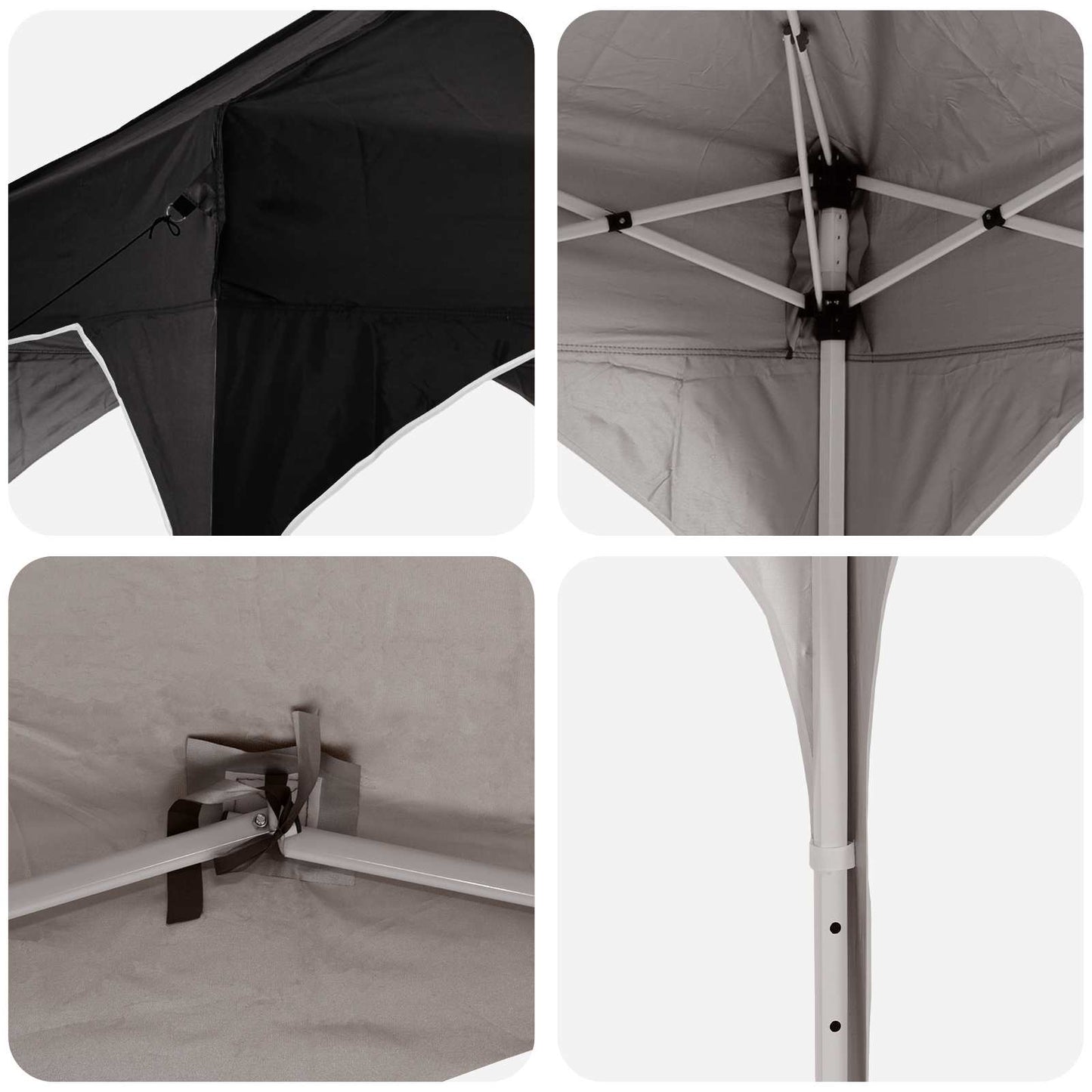 Tenda per feste a pop-up 575 x 288 x 245 cm Nero Tessuto Oxford