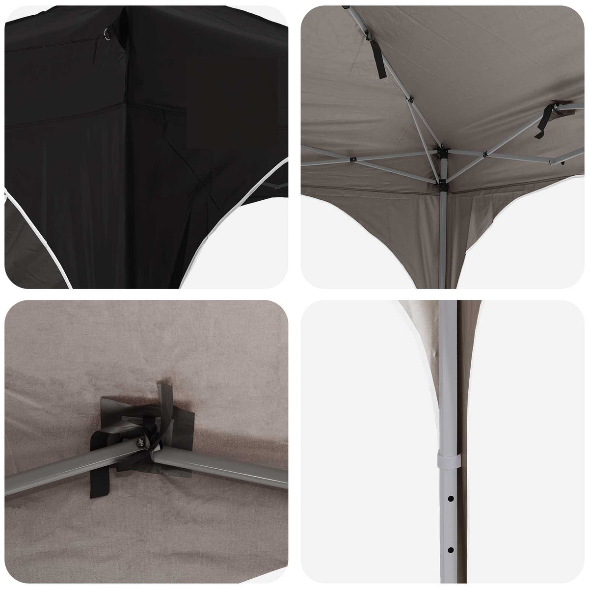 Tenda per feste a pop-up 575 x 288 x 245 cm Nero Tessuto Oxford - homemem39