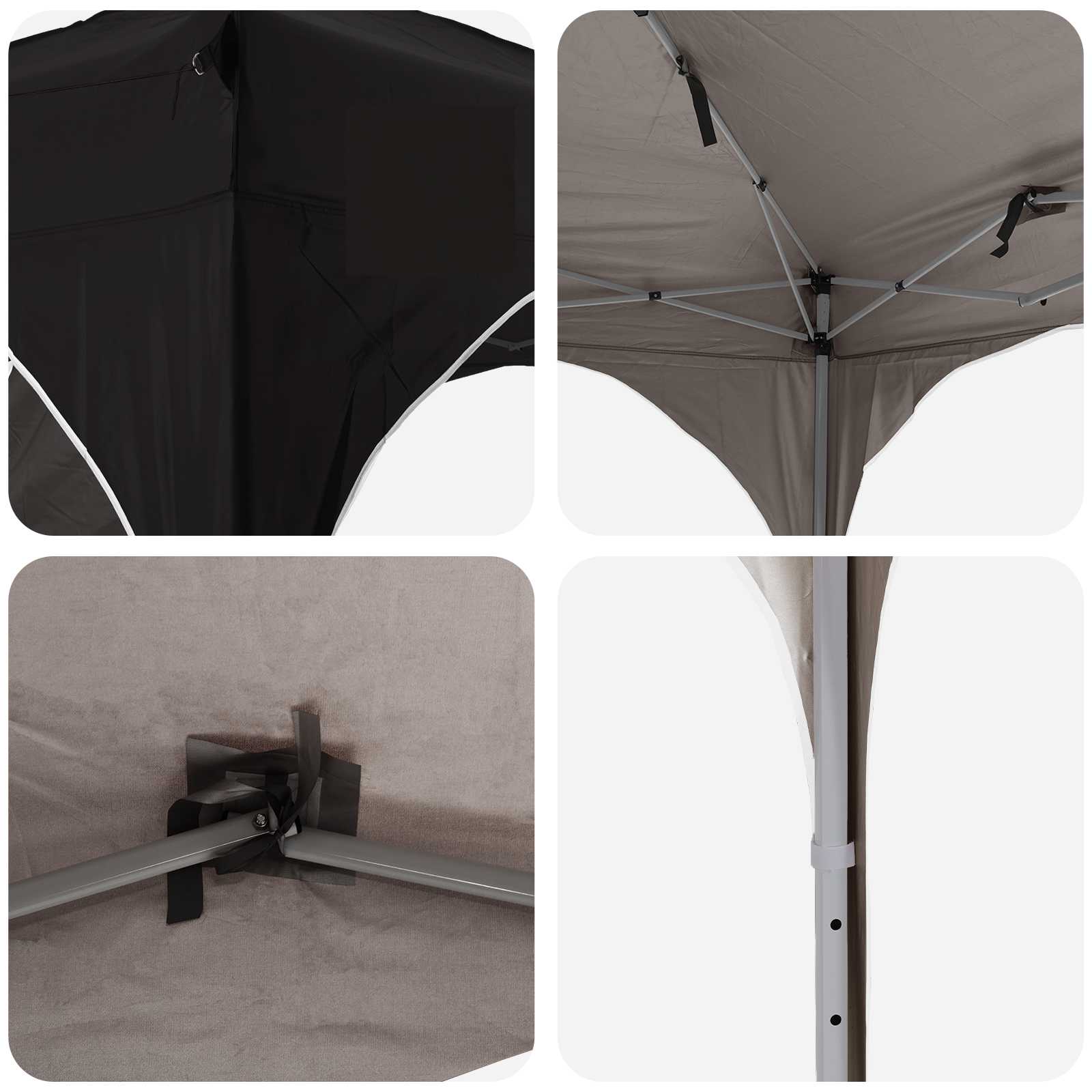 Tenda per feste a pop-up 575 x 288 x 245 cm Nero Tessuto Oxford - homemem39
