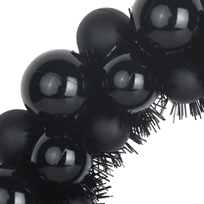 Corone di Palline di Natale 2 pcs Nero 33 x 33 x 7 cm | homemem39
