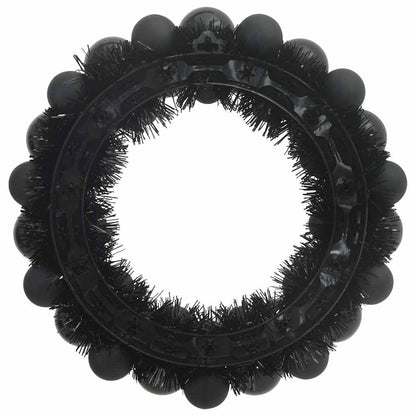 Corone di Palline di Natale 2 pcs Nero 33 x 33 x 7 cm | homemem39