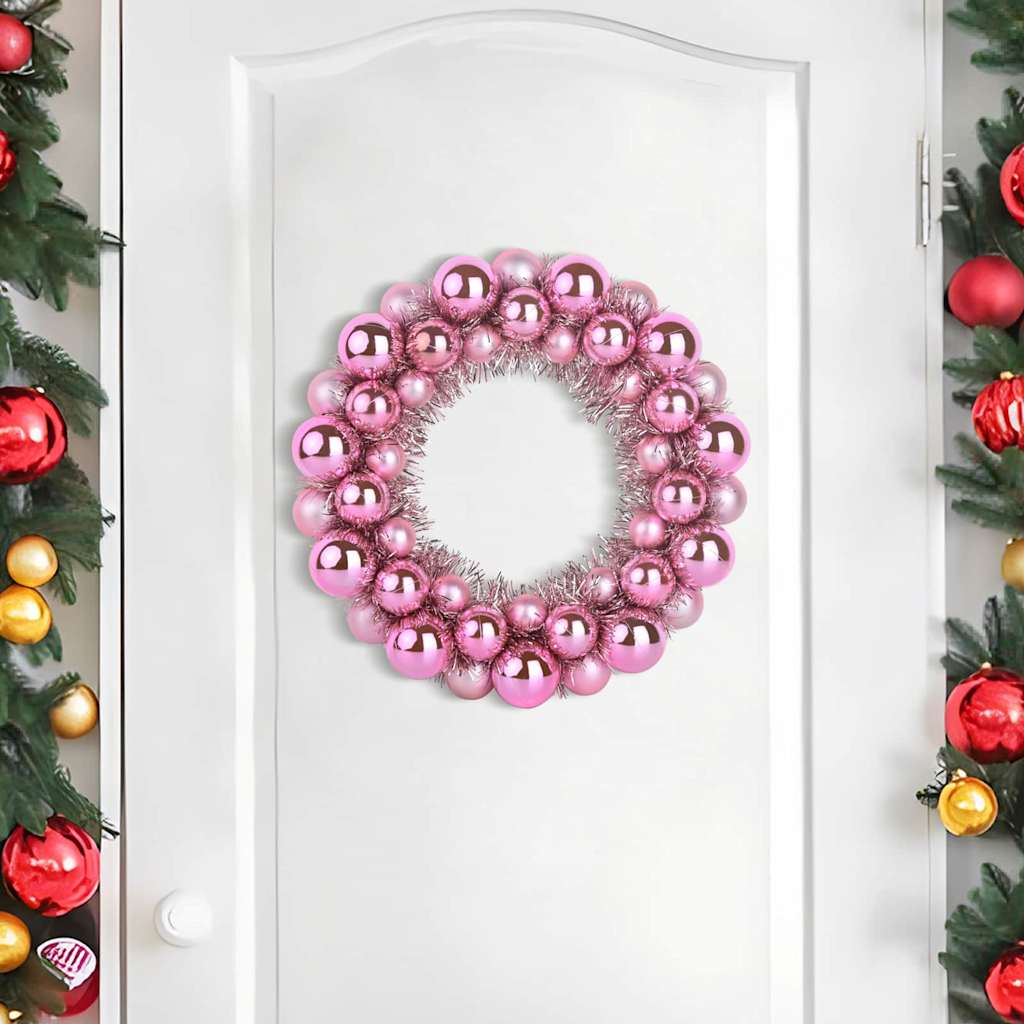 Corone di Palline di Natale 2 pcs Rosa 33 x 33 x 7 cm | homemem39