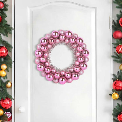 Corone di Palline di Natale 2 pcs Rosa 33 x 33 x 7 cm | homemem39