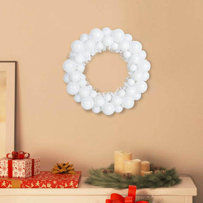 Corone di Palline di Natale 2 pcs Bianco 33 x 33 x 7 cm | homemem39