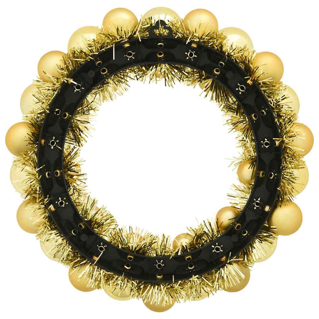 Corone di Palline di Natale 2 pcs Oro 33 x 33 x 7 cm | homemem39