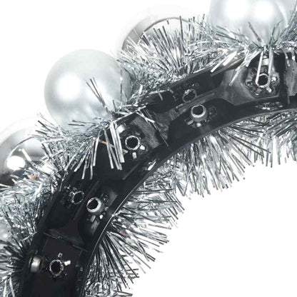Corone di Palline di Natale 2 pcs Argento 33 x 33 x 7 cm | homemem39