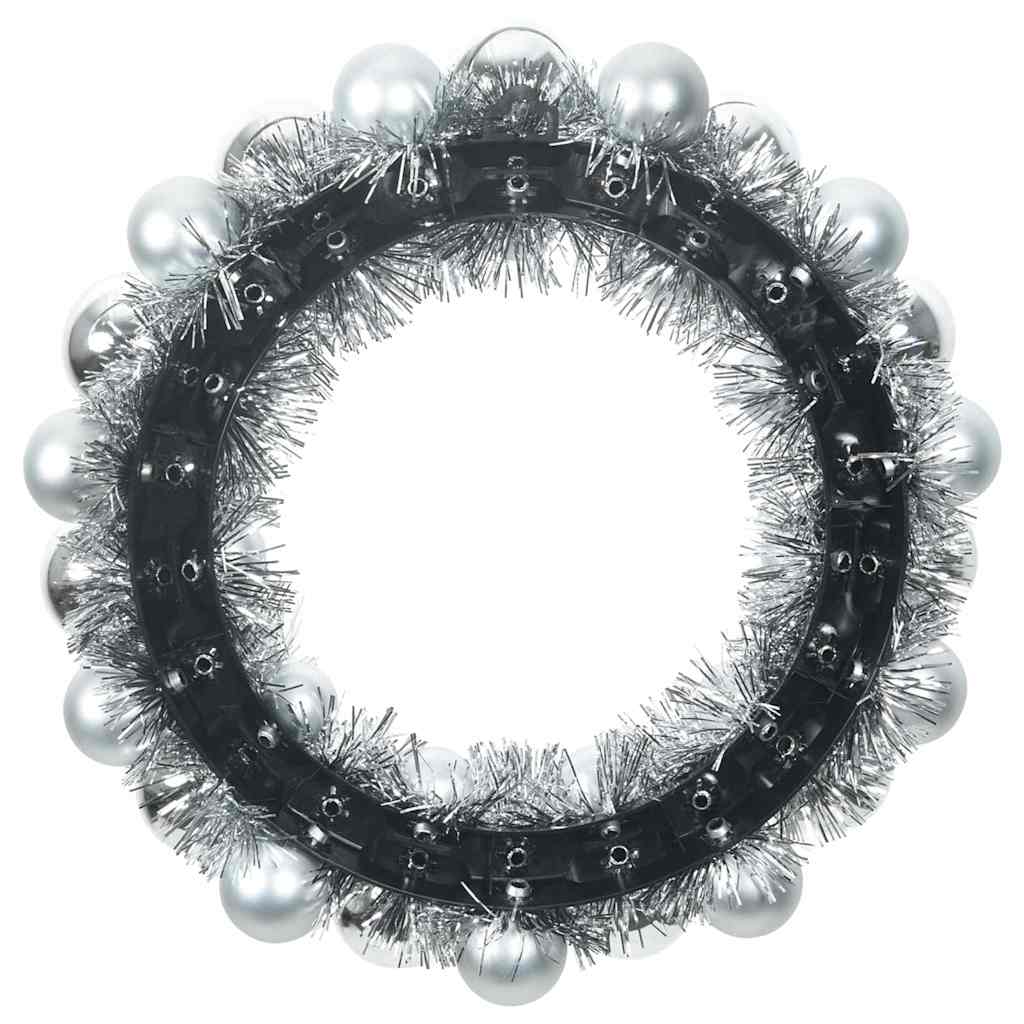 Corone di Palline di Natale 2 pcs Argento 33 x 33 x 7 cm | homemem39