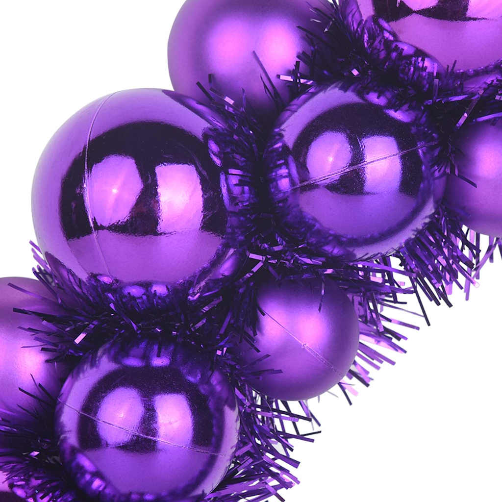 Corone di Palline di Natale 2 pcs Lillà 33 x 33 x 7 cm | homemem39