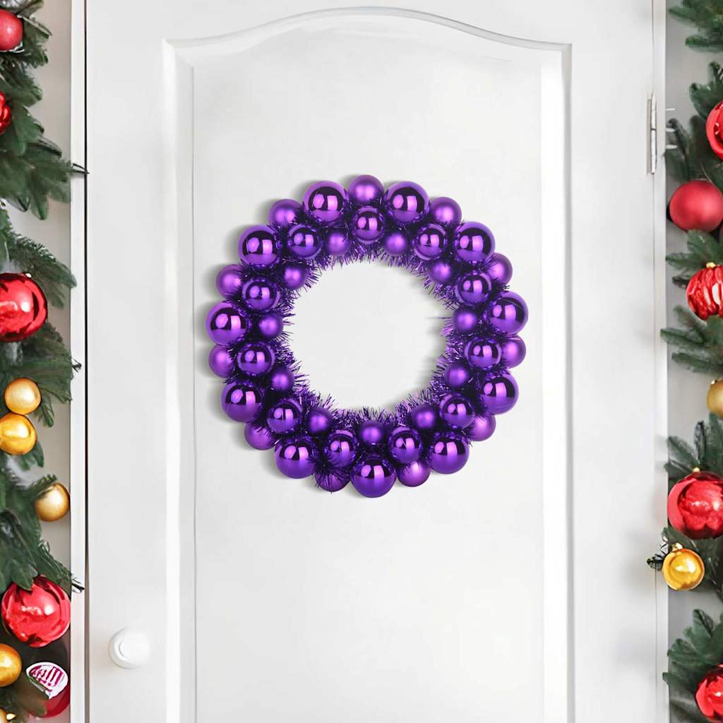 Corone di Palline di Natale 2 pcs Lillà 33 x 33 x 7 cm | homemem39