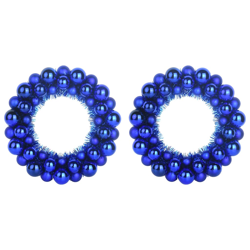 Corone di Palline di Natale 2 pcs Blu 33 x 33 x 7 cm | homemem39