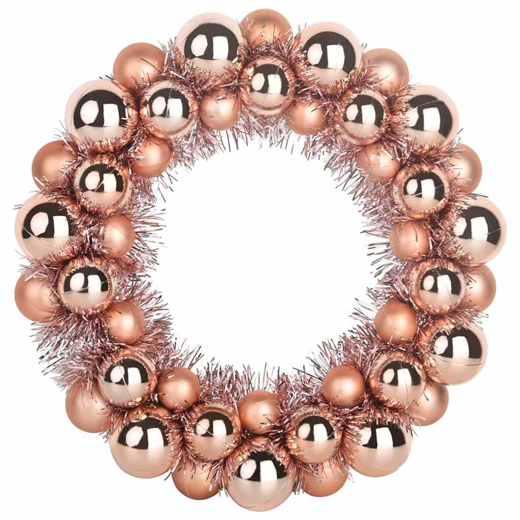 Corone di Palline di Natale 2 pcs Oro rosa 33 x 33 x 7 cm | homemem39