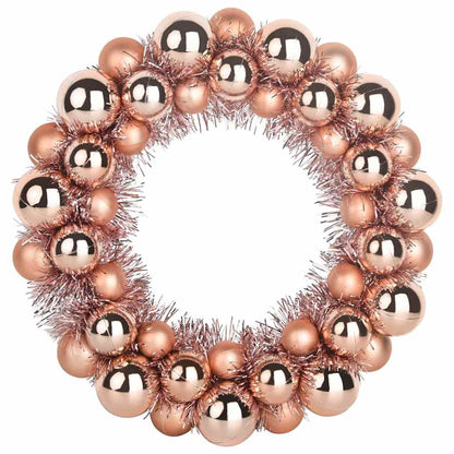 Corone di Palline di Natale 2 pcs Oro rosa 33 x 33 x 7 cm | homemem39