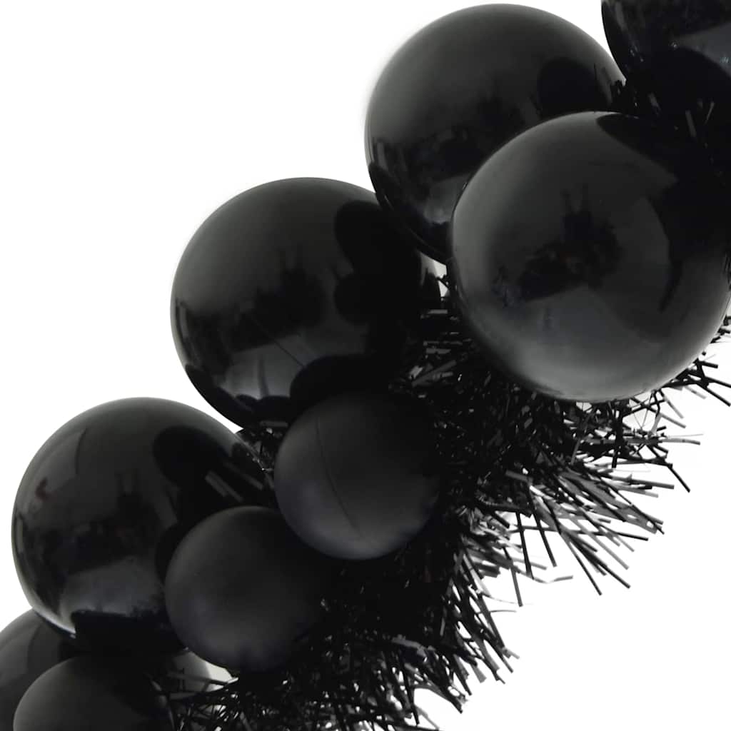 Ghirlanda di Palline di Natale Nero 186 cm Polistirolo | homemem39