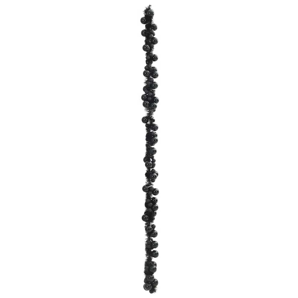 Ghirlanda di Palline di Natale Nero 186 cm Polistirolo | homemem39