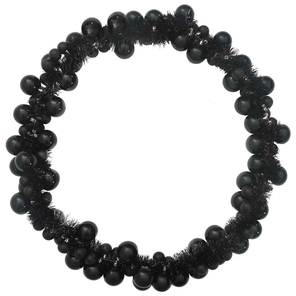 Ghirlanda di Palline di Natale Nero 186 cm Polistirolo | homemem39
