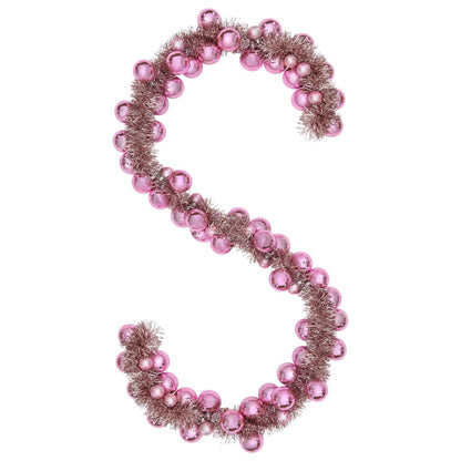 Ghirlanda di Palline di Natale Rosa 186 cm Polistirolo | homemem39