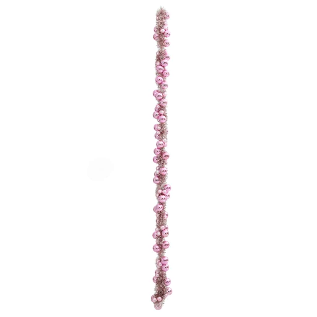 Ghirlanda di Palline di Natale Rosa 186 cm Polistirolo | homemem39