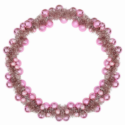 Ghirlanda di Palline di Natale Rosa 186 cm Polistirolo | homemem39