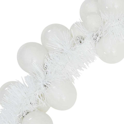 Ghirlanda di Palline di Natale Bianco 186 cm Polistirolo | homemem39