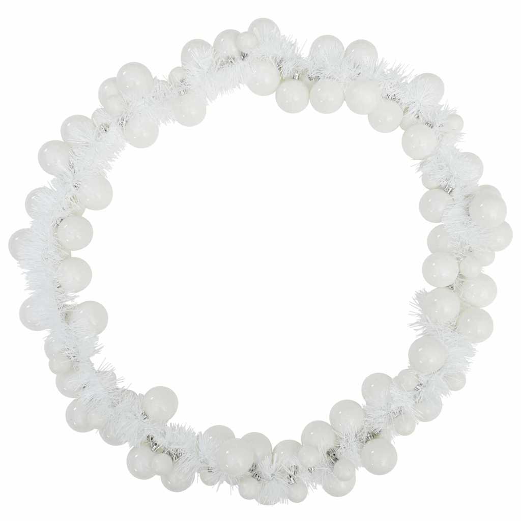 Ghirlanda di Palline di Natale Bianco 186 cm Polistirolo | homemem39