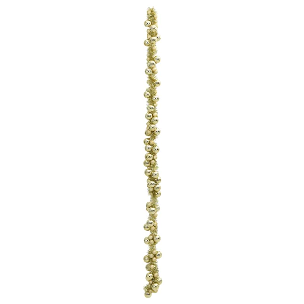 Ghirlanda di Palline di Natale Oro 186 cm Polistirolo | homemem39
