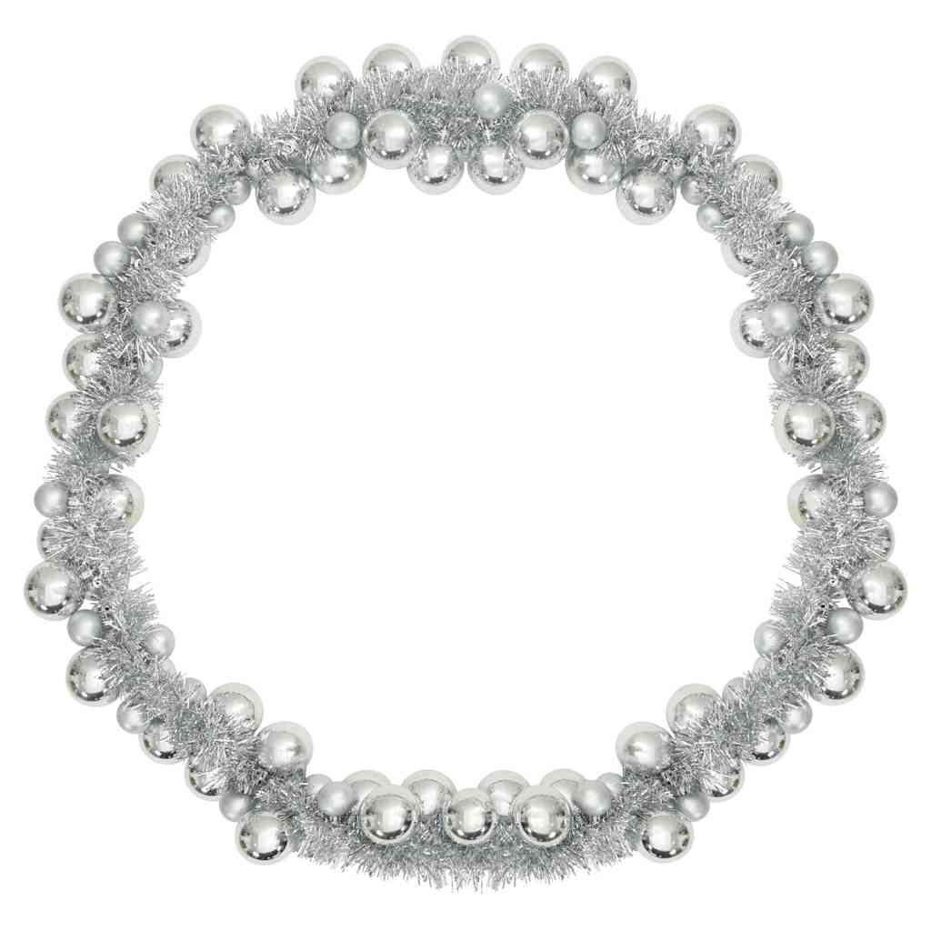 Ghirlanda di Palline di Natale Argento 186 cm Polistirolo | homemem39