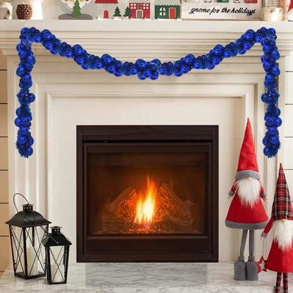 Ghirlanda di Palline di Natale Blu 186 cm Polistirolo | homemem39