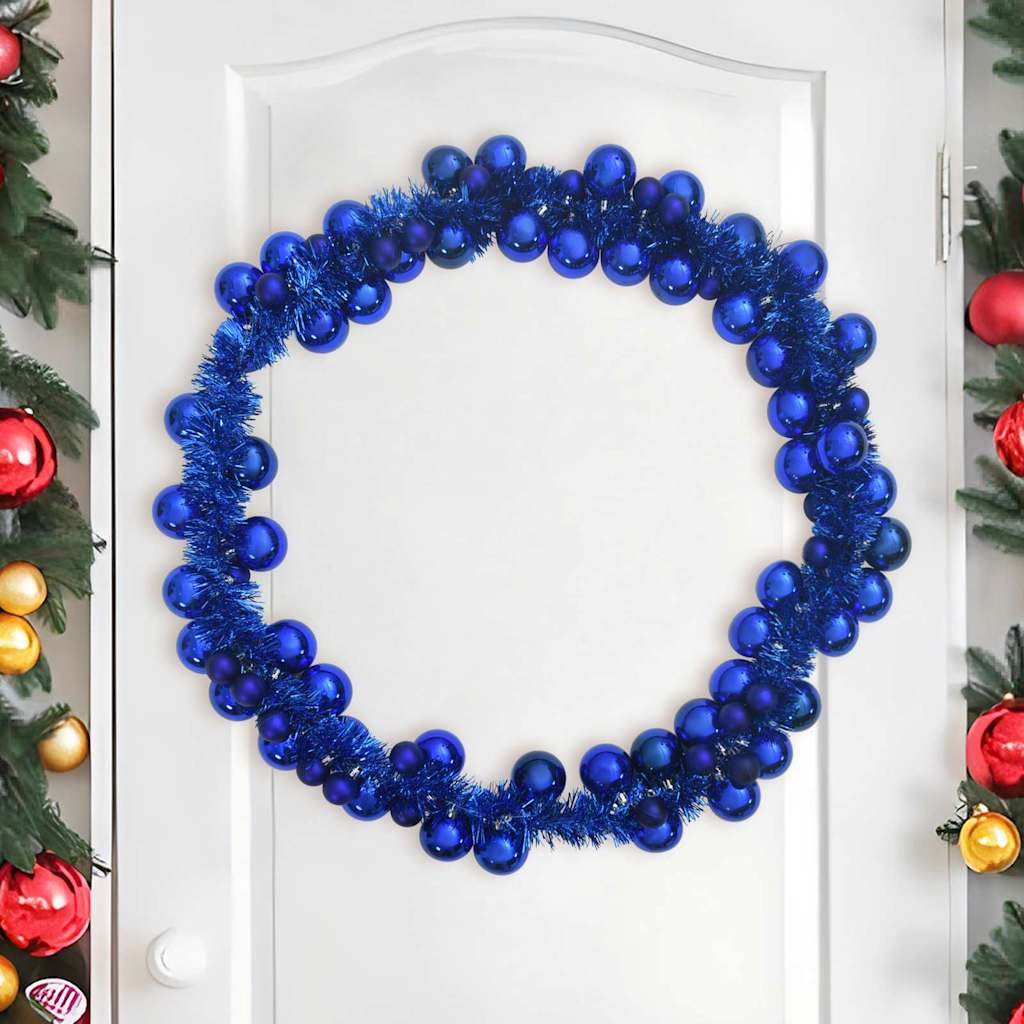 Ghirlanda di Palline di Natale Blu 186 cm Polistirolo | homemem39