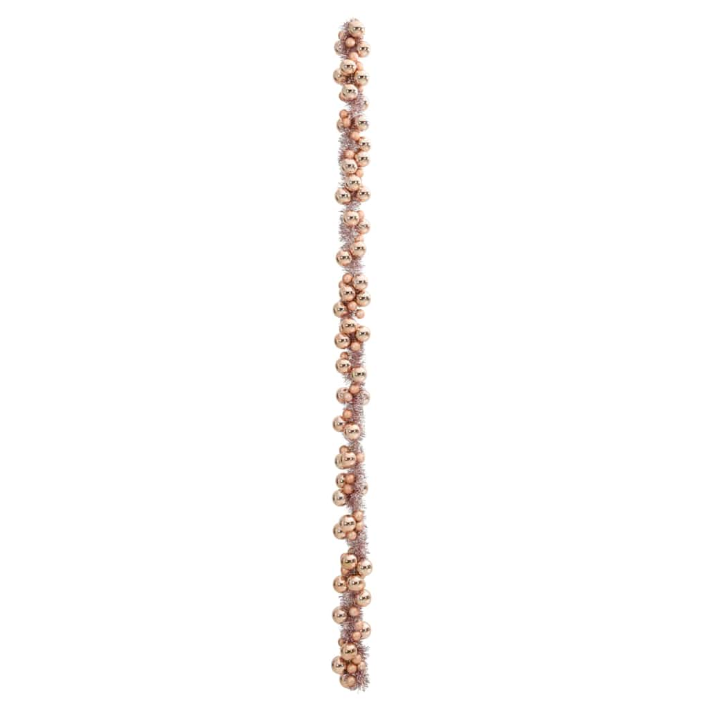 Ghirlanda di Palline di Natale Oro rosa 186 cm Polistirolo | homemem39