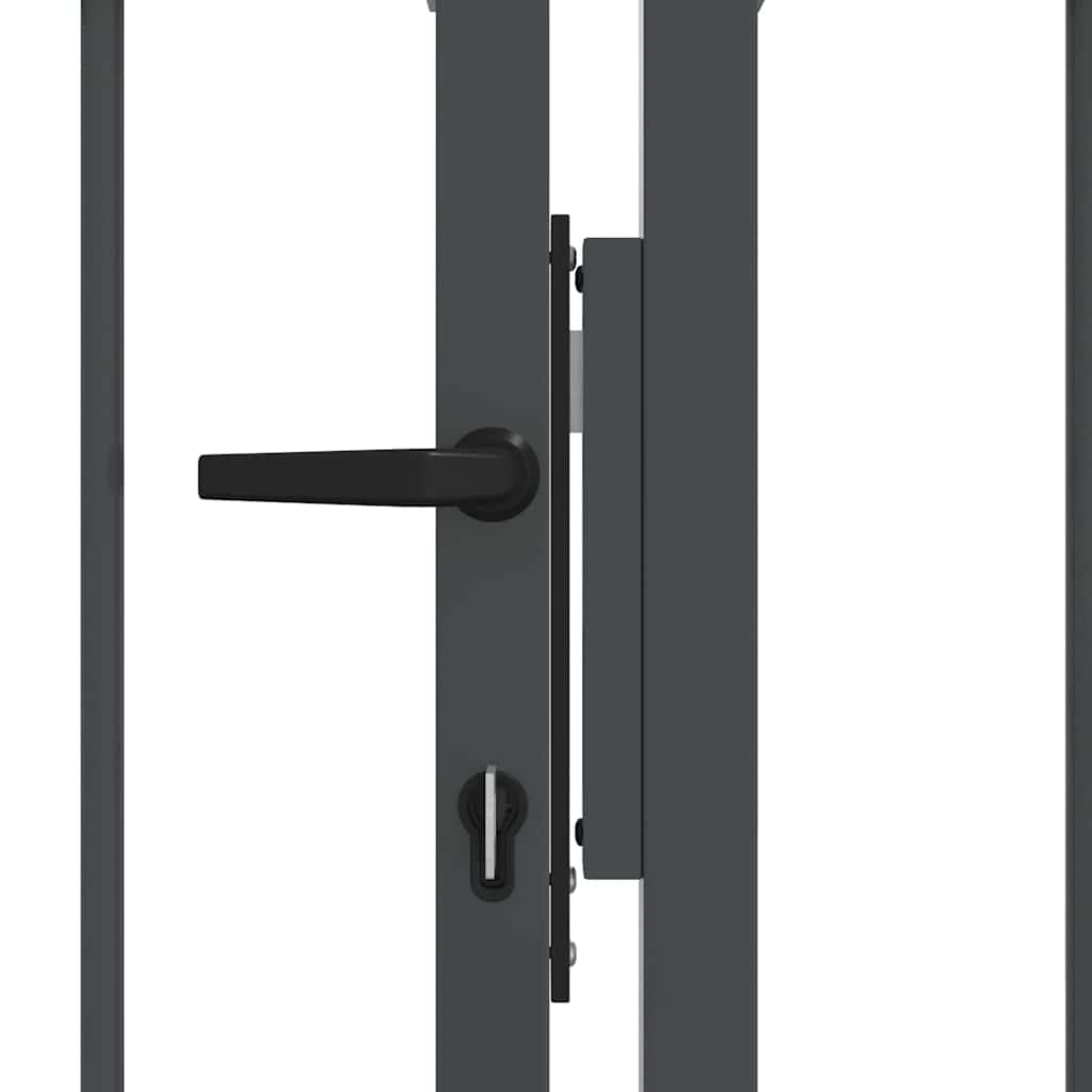 Cancello con Punta a Lancia KAMPEN 305 x 100 cm Acciaio Grigio | homemem39