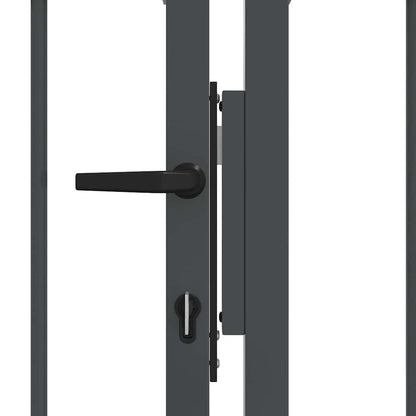Cancello con Punta a Lancia KAMPEN 305 x 100 cm Acciaio Grigio | homemem39