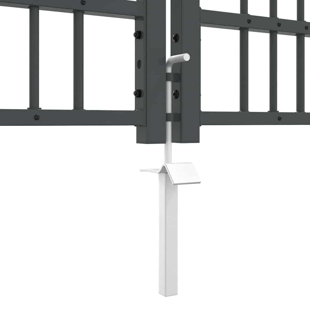 Cancello con Punta a Lancia KAMPEN 305 x 100 cm Acciaio Grigio | homemem39
