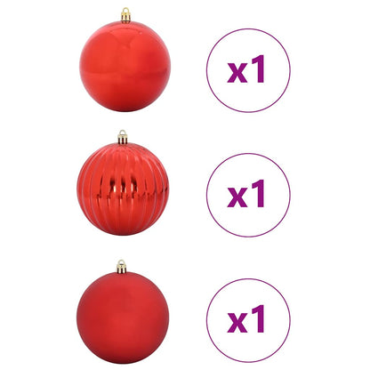 Set di palline di Natale XXL 3 pz Rosso Plastica | homemem39