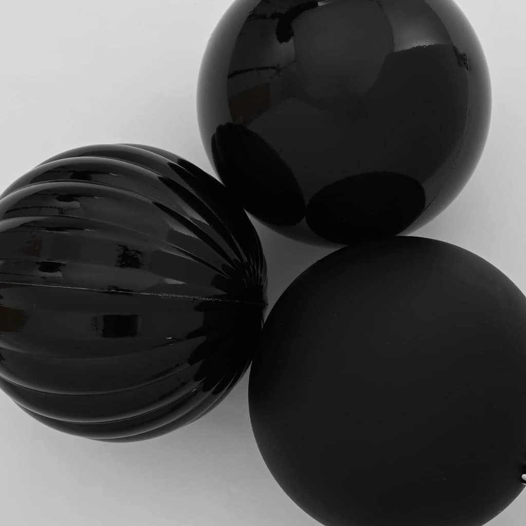 Set di Palline di Natale XL 9 pz Nero Plastica | homemem39