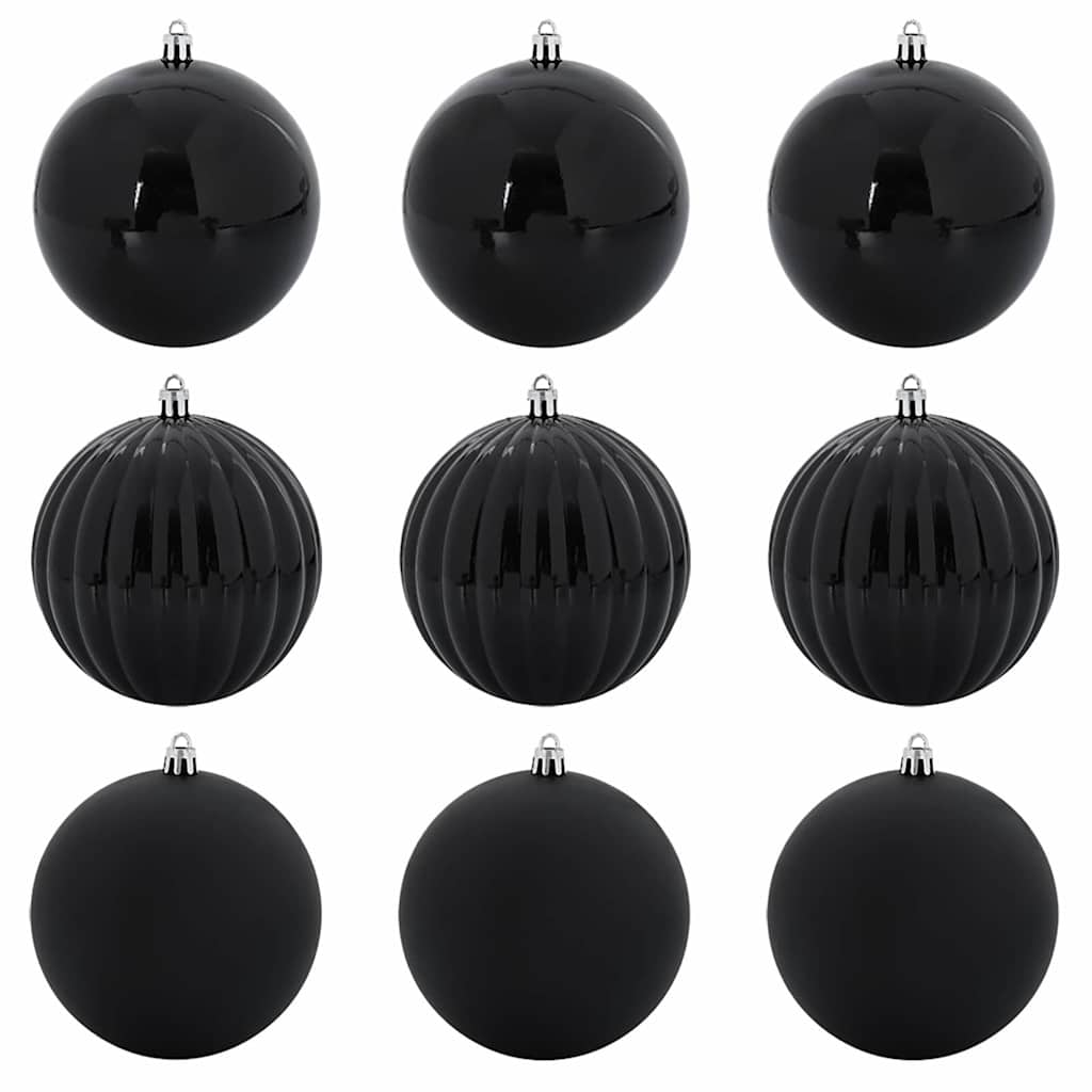 Set di Palline di Natale XL 9 pz Nero Plastica | homemem39