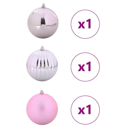 Set di palline di Natale XXL 3 pcs Rosa Plastica