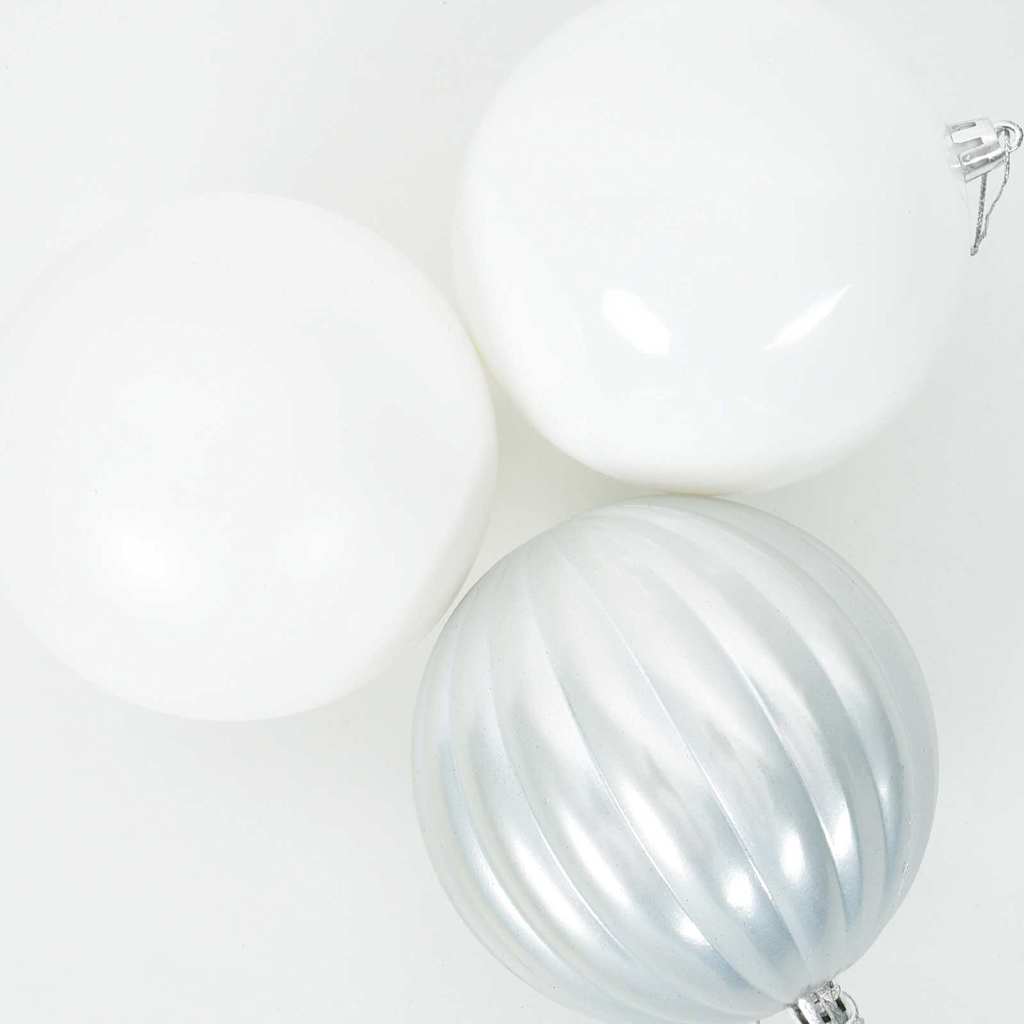 Set di palline di Natale XL 15 pz Bianco Plastica | homemem39