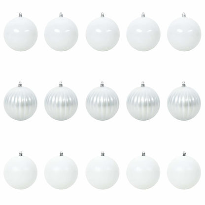 Set di palline di Natale XL 15 pz Bianco Plastica | homemem39