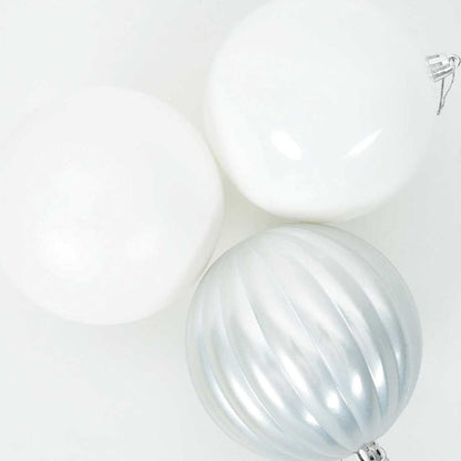 Set di Palline di Natale XXL 4 pz Bianco Plastica | homemem39