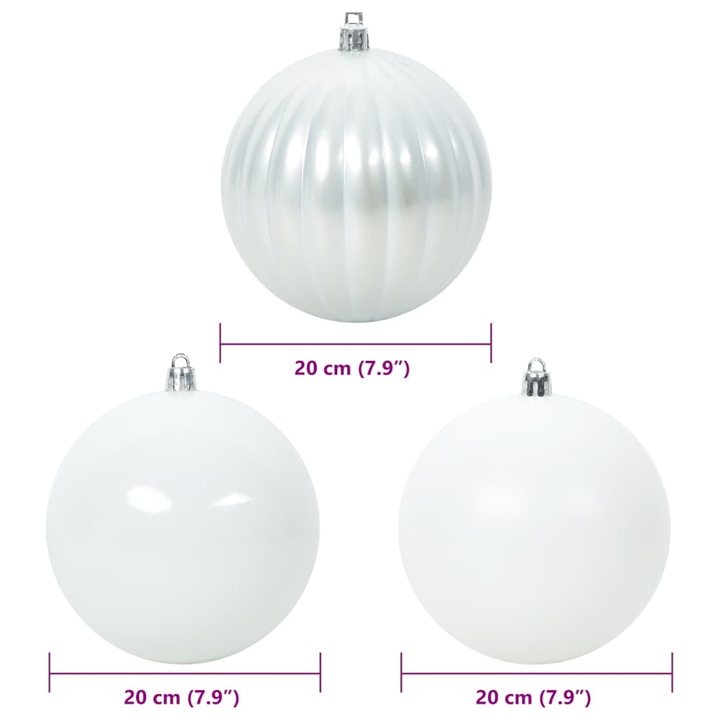 Set di Palline di Natale XXL 4 pz Bianco Plastica | homemem39