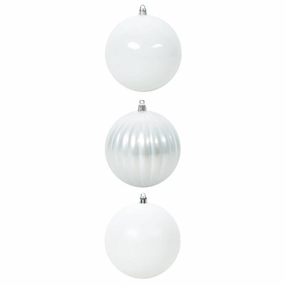 Set di palline di Natale XXL 3 pz Bianco Plastica | homemem39