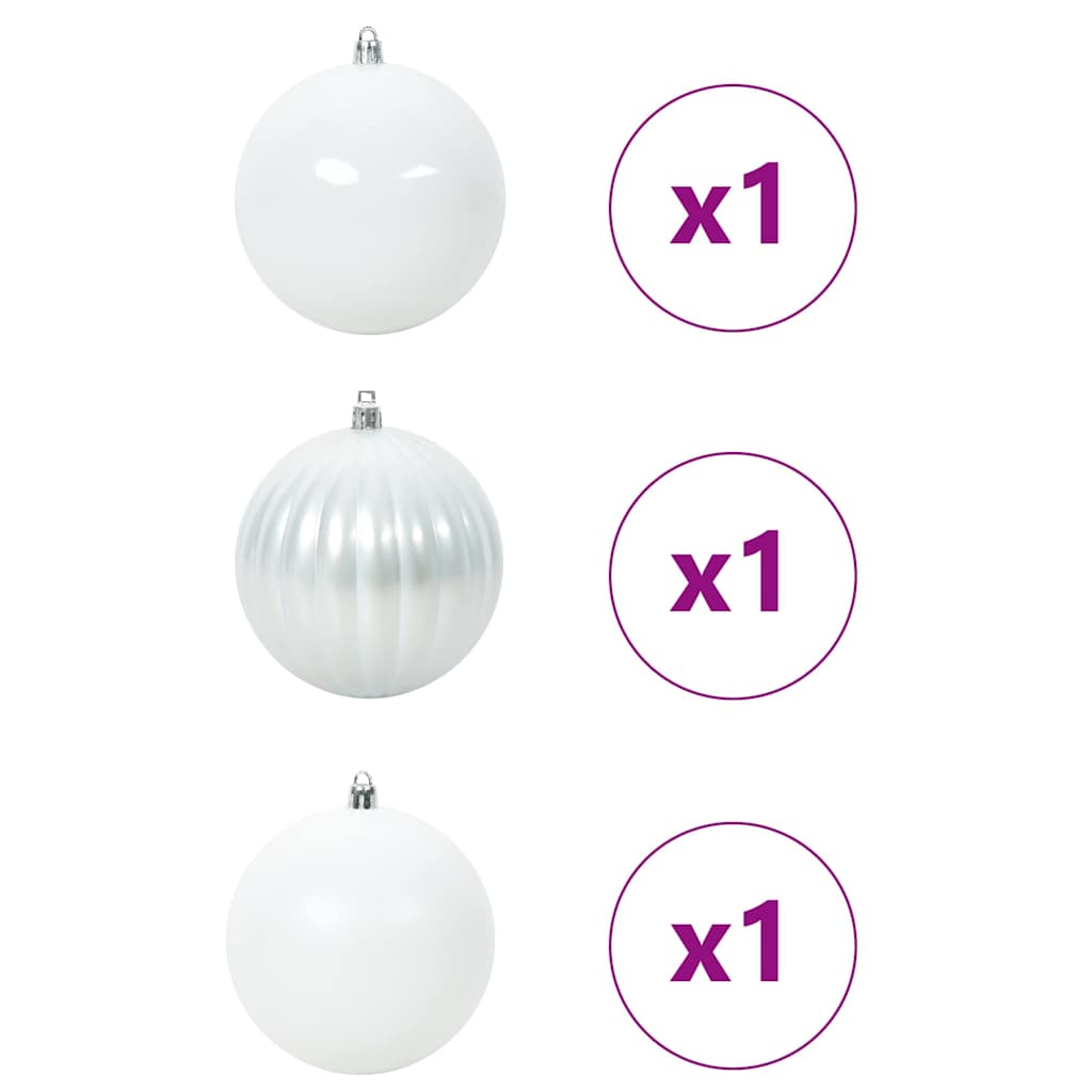 Set di palline di Natale XXL 3 pz Bianco Plastica | homemem39