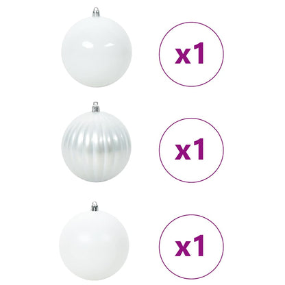 Set di palline di Natale XXL 3 pz Bianco Plastica | homemem39